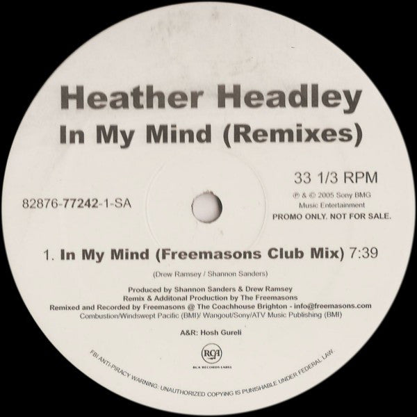 Heather Headley : In My Mind (Remixes) (2x12", Promo)