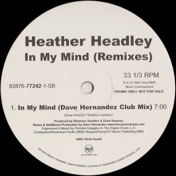 Heather Headley : In My Mind (Remixes) (2x12", Promo)