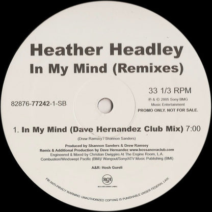 Heather Headley : In My Mind (Remixes) (2x12", Promo)