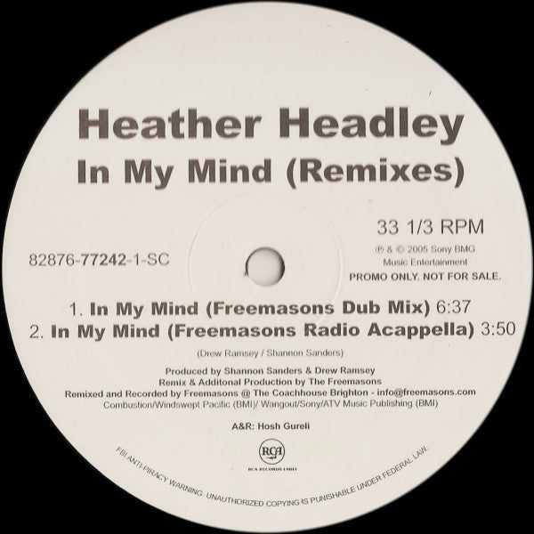 Heather Headley : In My Mind (Remixes) (2x12", Promo)
