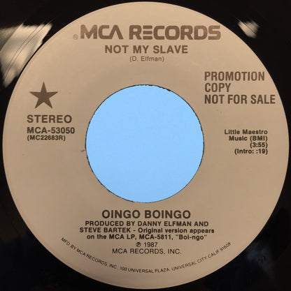 Oingo Boingo : Not My Slave (7", Single, Promo)