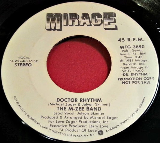 The M-Zee Band : Doctor Rhythm (7", Mono, Promo, SP)