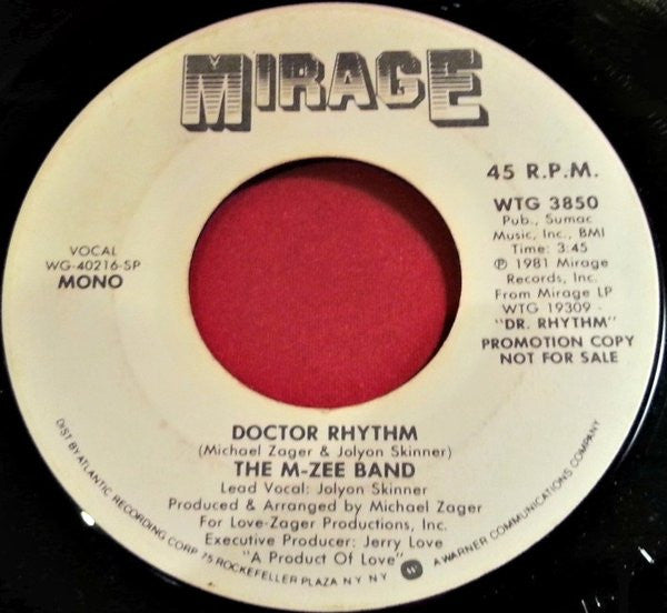 The M-Zee Band : Doctor Rhythm (7", Mono, Promo, SP)