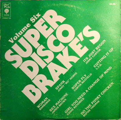Various : Super Disco Brake's Volume Six (LP, Comp, Ltd)