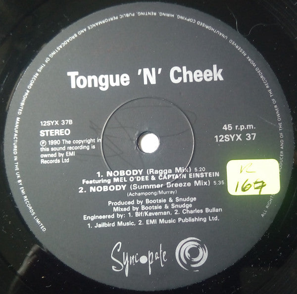 Tongue N Cheek : Nobody (Remix) (12")