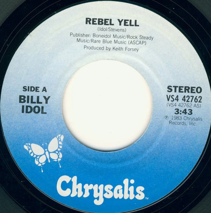 Billy Idol : Rebel Yell (7", Single, Styrene, Pit)