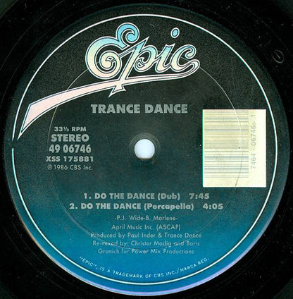 Trance Dance : Do The Dance (12")