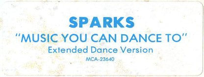 Sparks : Music That You Can Dance To (12")