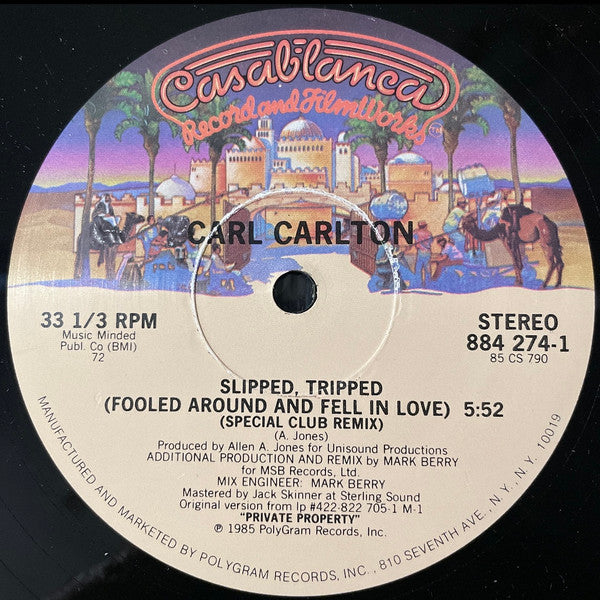 Carl Carlton : Slipped, Tripped (Fooled Around And Fell In Love) (12")