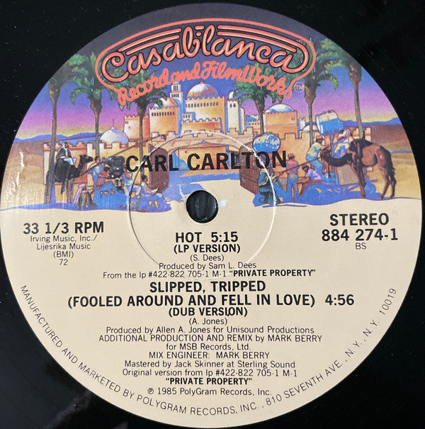 Carl Carlton : Slipped, Tripped (Fooled Around And Fell In Love) (12")