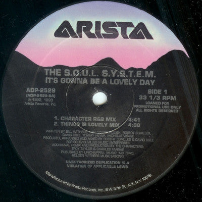The S.O.U.L. S.Y.S.T.E.M. : It's Gonna Be A Lovely Day (12", Promo)