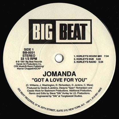 Jomanda : Got A Love For You (12")