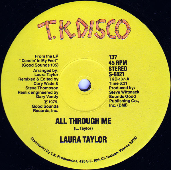 Laura Taylor : All Through Me (12")