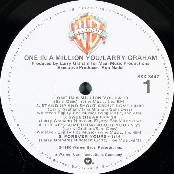 Larry Graham : One In A Million You (LP, Album, Win)