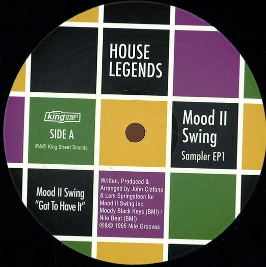Mood II Swing : House Legends (Sampler EP1) (12", EP, Smplr)