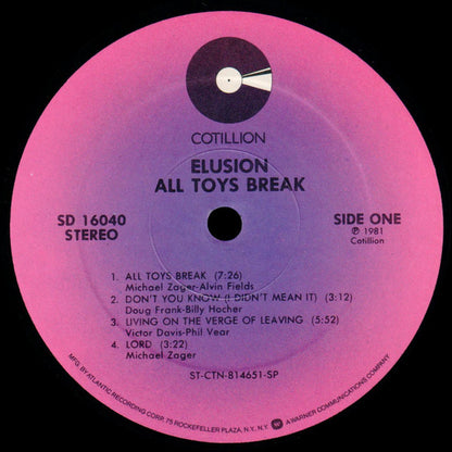 Elusion (2) : All Toys Break (LP, Album, SP )