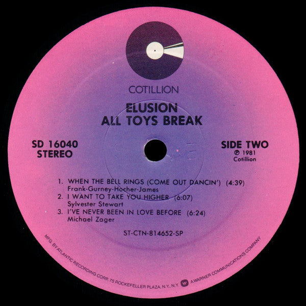 Elusion (2) : All Toys Break (LP, Album, SP )