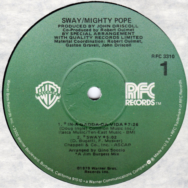 Mighty Pope : Sway (LP, Album)