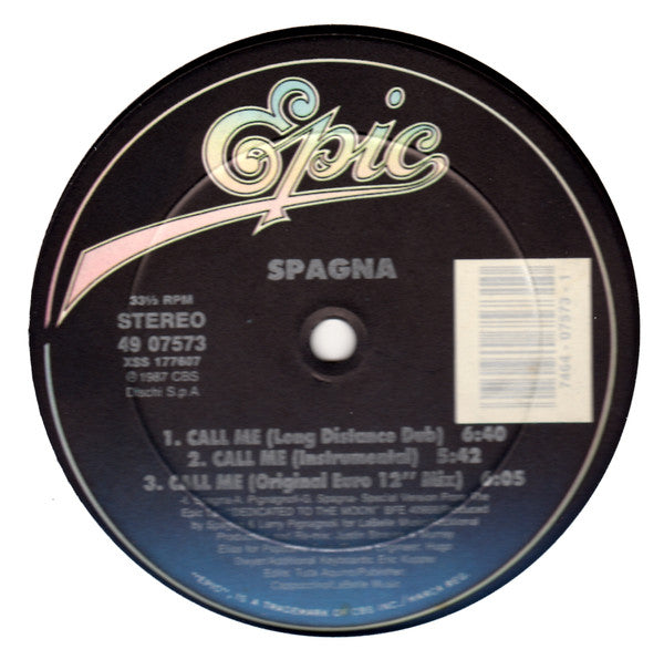 Spagna* : Call Me (12")