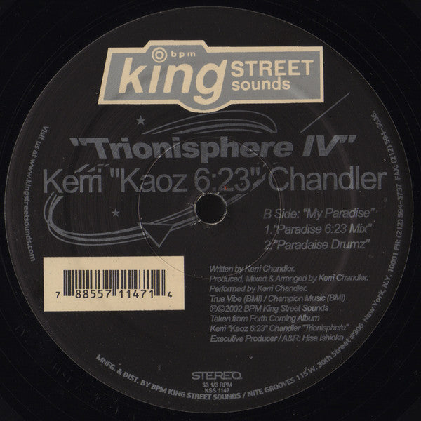 Kerri "Kaoz 6:23" Chandler* : Trionisphere IV (12")