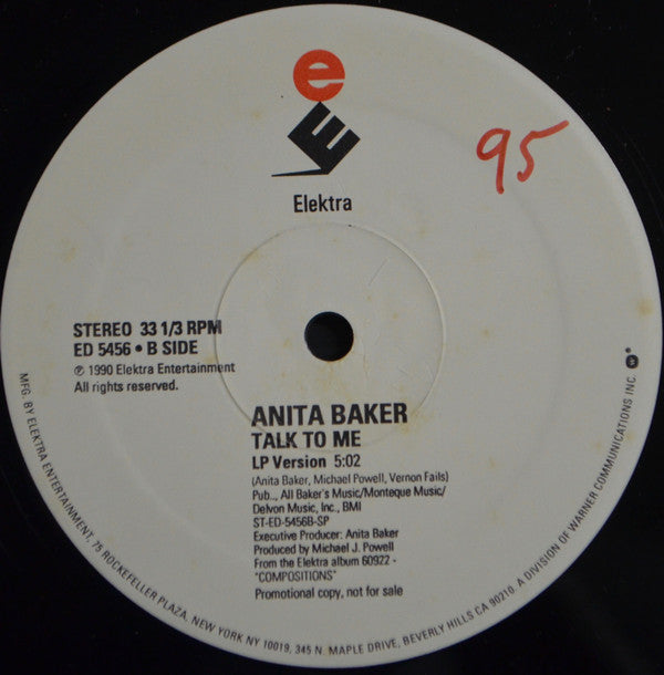 Anita Baker : Talk To Me (12", Promo)