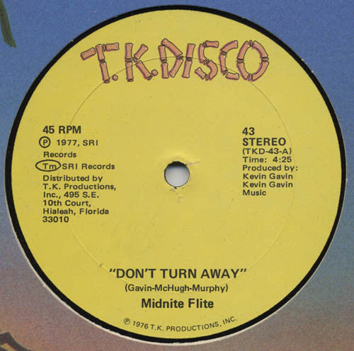 Midnite Flite : Don't Turn Away (12")