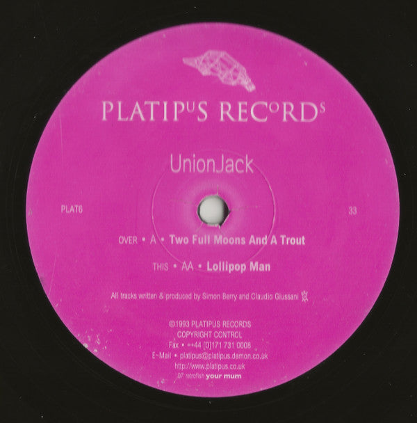 UnionJack* : Two Full Moons And A Trout / Lollipop Man (12", RE, RP)