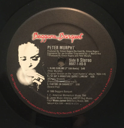 Peter Murphy : Blind Sublime (12", EP, Hau)