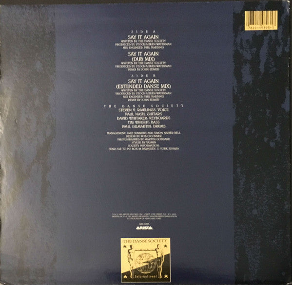 The Danse Society : Say It Again (12", Single)