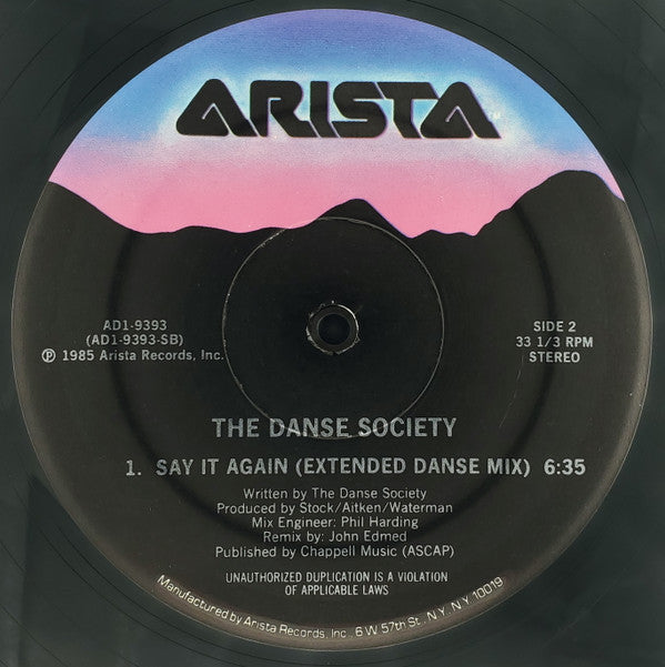 The Danse Society : Say It Again (12", Single)
