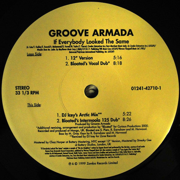 Groove Armada : If Everybody Looked The Same (12")