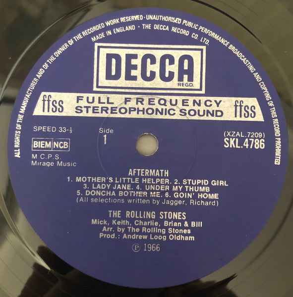 The Rolling Stones : Aftermath (LP, Album, RP)