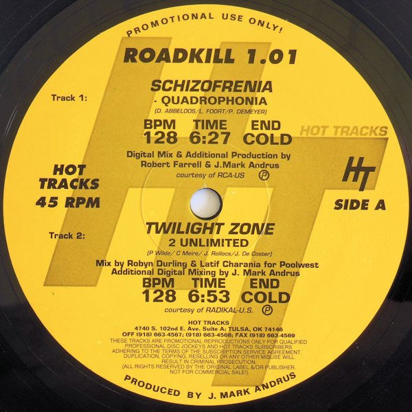 Various : Hot Tracks - Roadkill! 1.01 (2x12", Comp, Promo)