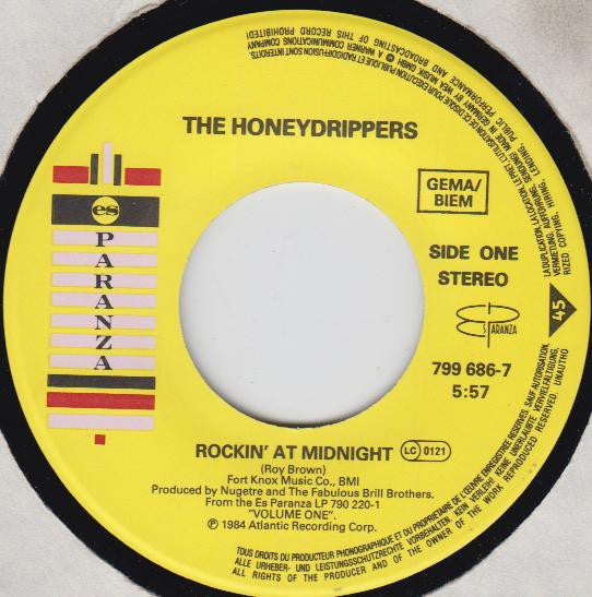 The Honeydrippers : Rockin' At Midnight (7", Single)