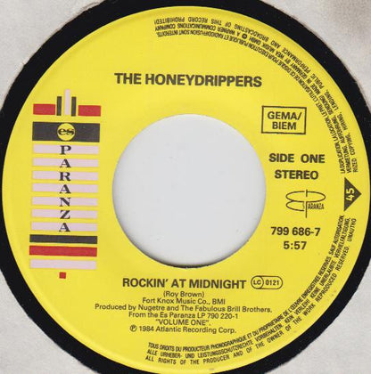 The Honeydrippers : Rockin' At Midnight (7", Single)