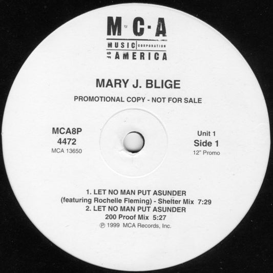 Mary J. Blige : Let No Man Put Asunder / Deep Inside / As (2x12", Promo)