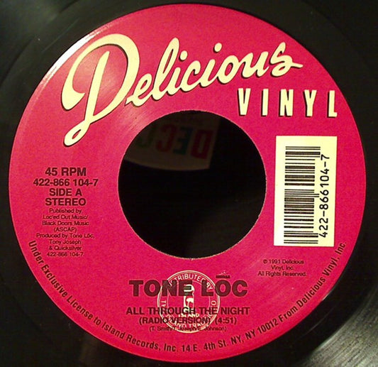 Tone Loc : All Through The Night (7", Single)