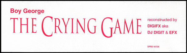 Boy George : The Crying Game (12", Promo)