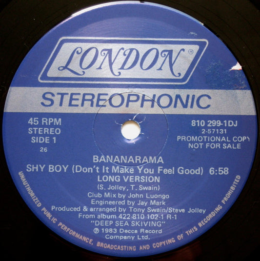 Bananarama : Shy Boy (Don't It Make You Feel Good) (12", Promo)