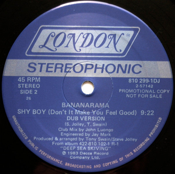 Bananarama : Shy Boy (Don't It Make You Feel Good) (12", Promo)