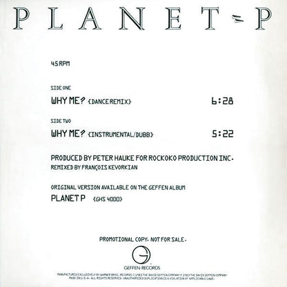 Planet P Project : Why Me? (12", Promo)