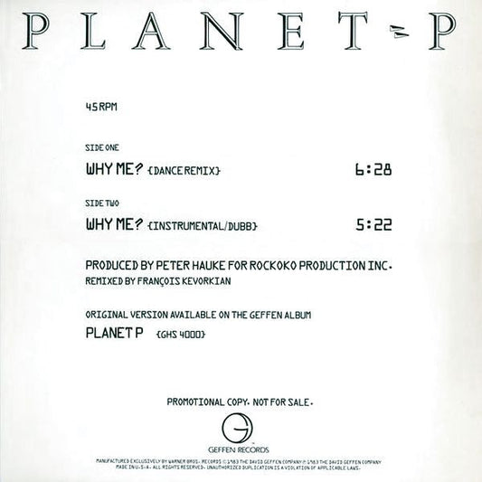 Planet P Project : Why Me? (12", Promo)