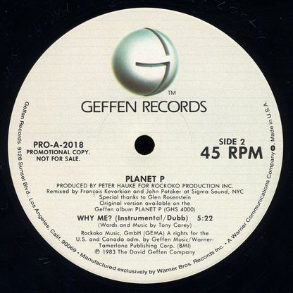 Planet P Project : Why Me? (12", Promo)