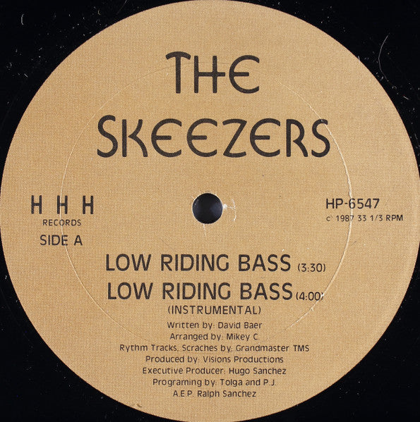 The Skeezers : Low Riding Bass / Bum (12")