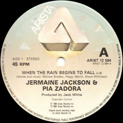 Jermaine Jackson & Pia Zadora : When The Rain Begins To Fall (12")