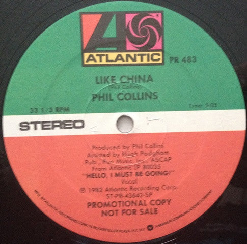Phil Collins : Like China / I Cannot Believe It’s True  (12", Promo)