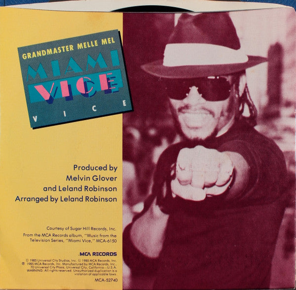 Grandmaster Melle Mel / Jan Hammer : Vice / Chase (7", Single, Glo)
