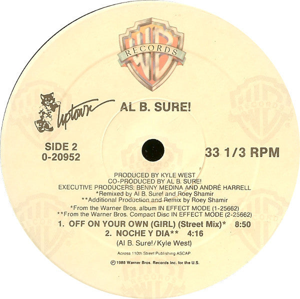 Al B. Sure! : Off On Your Own (Girl) (12", Maxi)