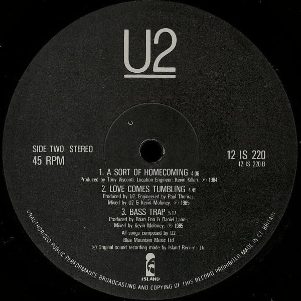 U2 : The Unforgettable Fire (12", Single)