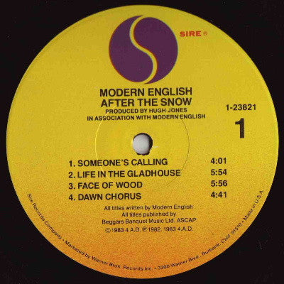 Modern English : After The Snow (LP, Album, Jac)